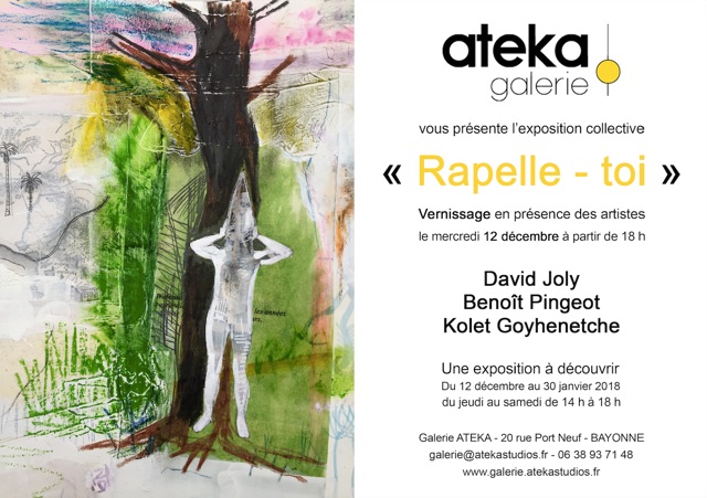 Exposition David Joly )- Rappelle-toi, Galerie Arteka, -Bayonne
