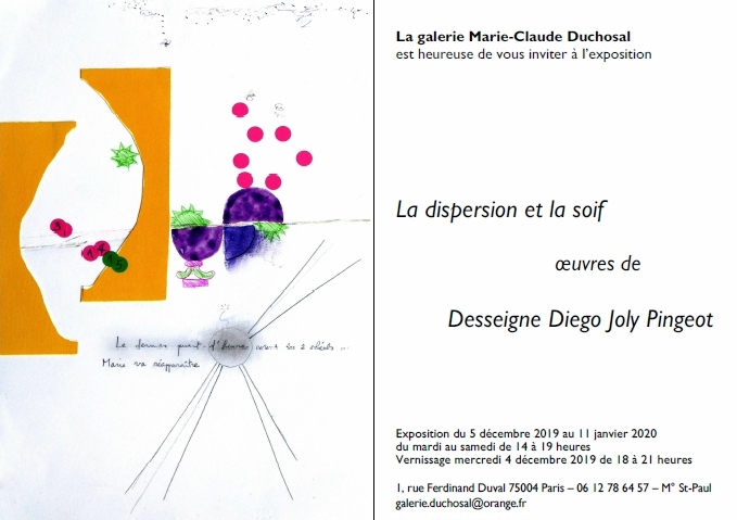 Exposition Dispersion de la soif, David Joly - Galerie Marie-Claude Duchosal